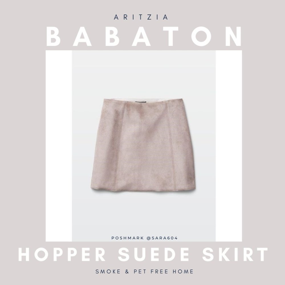 Aritzia Babaton Hopper Skirt VEGAN Suede
